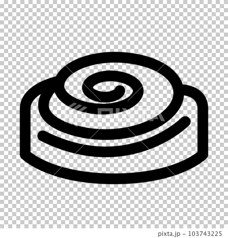 代表麵包、肉桂卷的線條樣式圖標 代表麵包、肉桂卷的線條樣式圖標 103743225