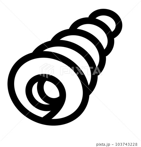 パン、チョココロネを表すラインスタイルのアイコン 103743228