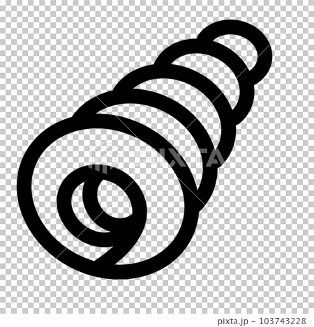 パン、チョココロネを表すラインスタイルのアイコン 103743228