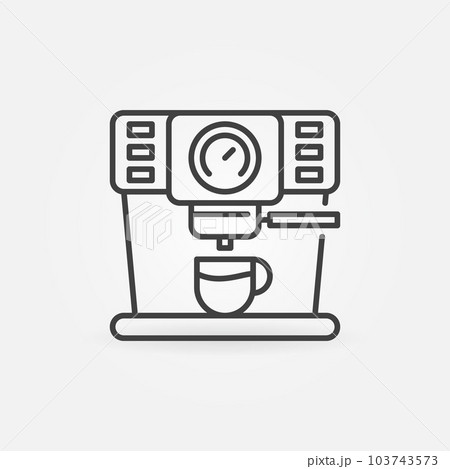 Coffee Machine vector concept icon in outline style Coffee Machine vector concept icon in outline style 103743573