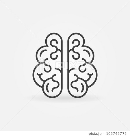 Human brain vector concept icon in outline style Human brain vector concept icon in outline style 103743773