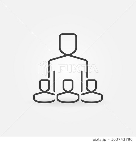Influencer with Followers vector concept icon in thin line style Influencer with Followers vector concept icon in thin line style 103743790