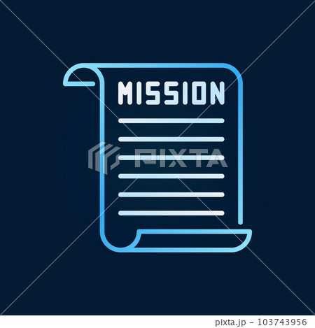 Mission document vector creative line icon or symbol Mission document vector creative line icon or symbol 103743956