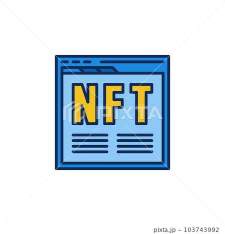 NFT Web Page colored icon - Non-Fungible Token vector concept symbol NFT Web Page colored icon - Non-Fungible Token vector concept symbol 103743992