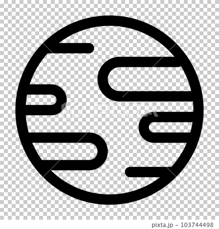 Line style icons representing space, Jupiter and Mars Line style icons representing space, Jupiter and Mars 103744498