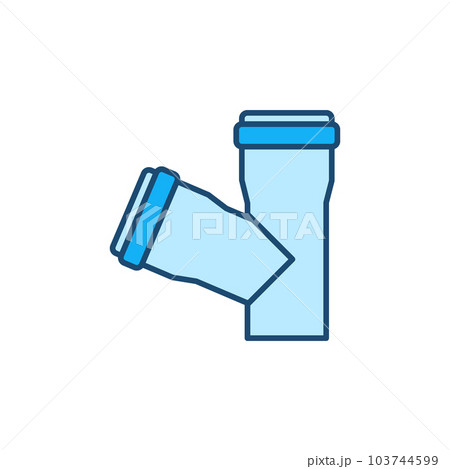 Sewage Pipe vector concept blue creative icon Sewage Pipe vector concept blue creative icon 103744599