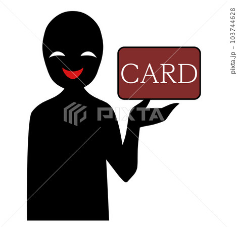カードを手にする悪人イメージのイラスト素材 カードを手にする悪人イメージのイラスト素材 103744628