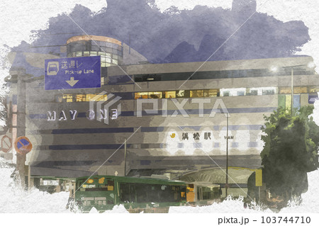 水彩画風 浜松市街地 浜松駅 静岡県浜松市 水彩画風 浜松市街地 浜松駅 静岡県浜松市 103744710