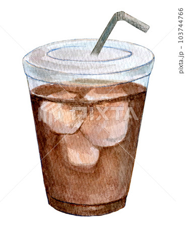 水彩イラスト コンビニコーヒー カフェ 水彩イラスト コンビニコーヒー カフェ 103744766