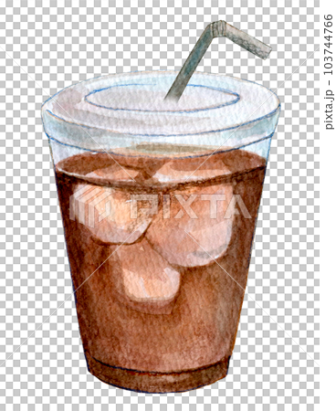 水彩イラスト コンビニコーヒー カフェ 水彩イラスト コンビニコーヒー カフェ 103744766