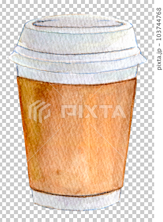 Watercolor illustration convenience store coffee cafe 103744768