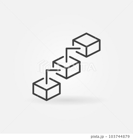 Block-Chain vector concept simple icon or Blockchain symbol 103744879