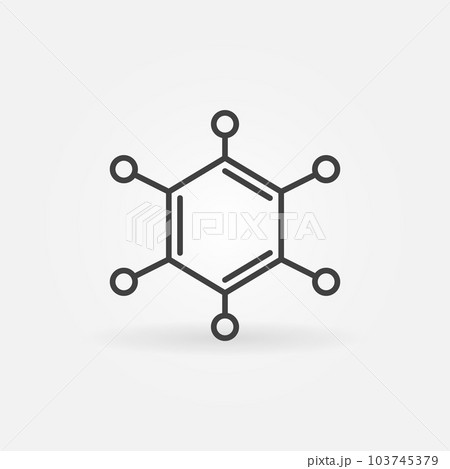 Chemical Formula Structure vector Biochemistry concept line minimal icon Chemical Formula Structure vector Biochemistry concept line minimal icon 103745379