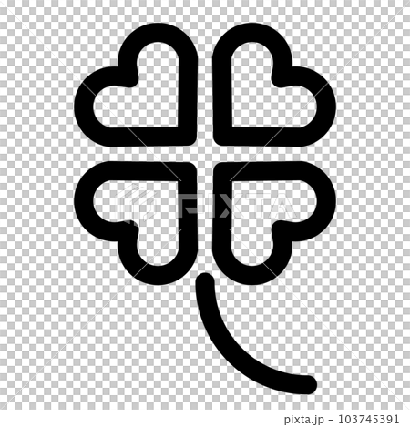 代表春天、三葉草和四片葉子的線型圖標 103745391