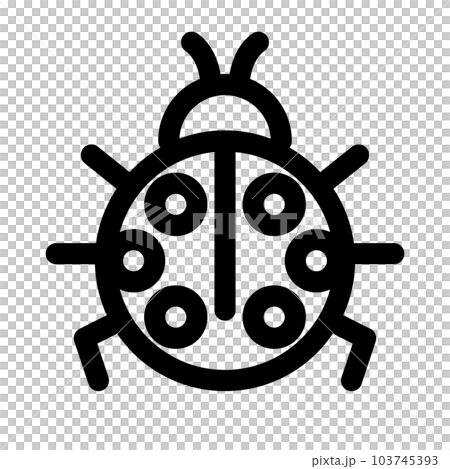春、テントウムシ、昆虫を表すラインスタイルのアイコン 103745393