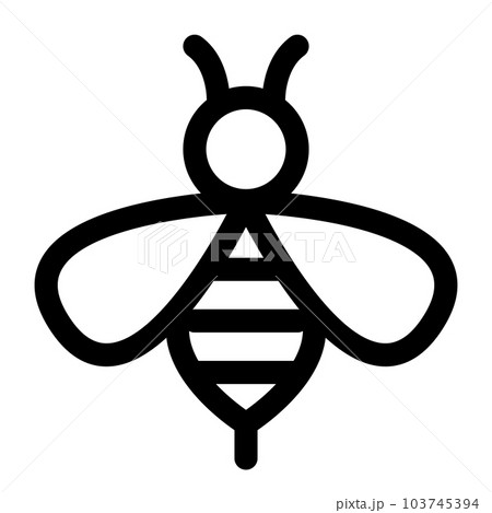 春、ハチ、昆虫を表すラインスタイルのアイコン 103745394