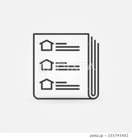 Newspaper real estate advertisments icon 103745481