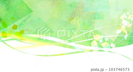 グリーン系の流線　背景素材 103746573