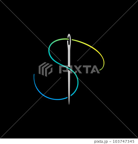 Needle for Sewing vector Tailoring concept colorful icon or sign Needle for Sewing vector Tailoring concept colorful icon or sign 103747345
