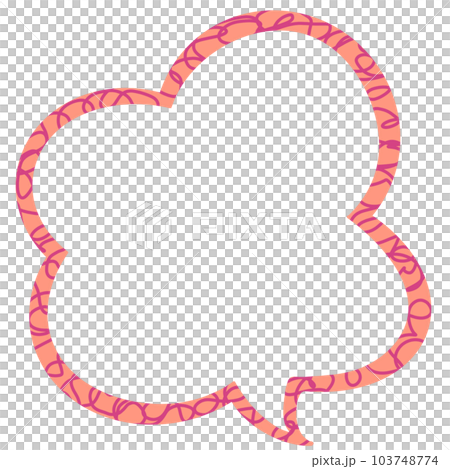Speech bubble frame red pop cute Speech bubble frame red pop cute 103748774