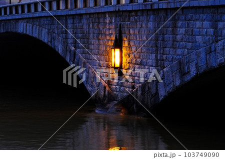 萬代橋夕景 新潟市 萬代橋夕景 新潟市 103749090