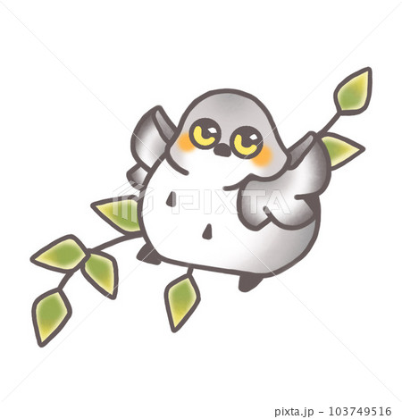 植物と飛ぶフクロウ 103749516