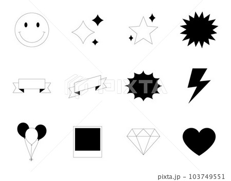 Miscellaneous Elements. Thin Line Icon Set 103749551