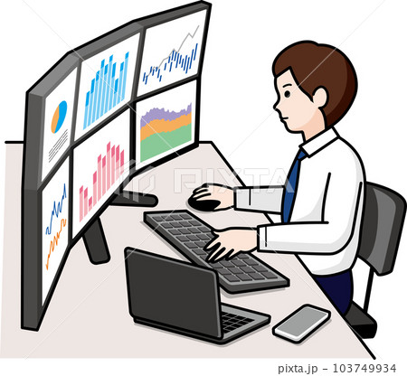 トレーダー、ディーラーの男性 トレーダー、ディーラーの男性 103749934