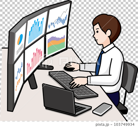 トレーダー、ディーラーの男性 トレーダー、ディーラーの男性 103749934