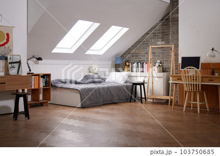 an attic room an attic room 103750685