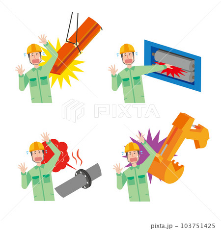 労災イラストセット 103751425