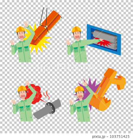 労災イラストセット 103751425