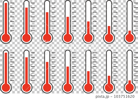 溫度計簡單矢量插圖集 103751620