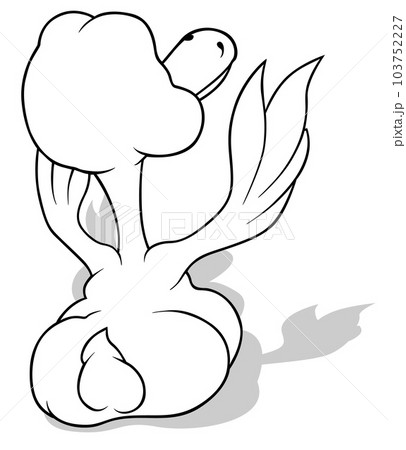 Drawing of a Waving Goose Seen from Behind 103752227