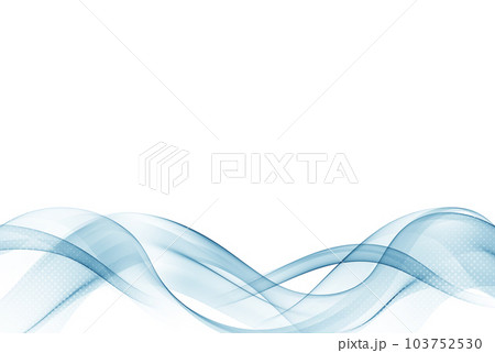 Blue flow of wavy lines in blue with halftone effect 103752530