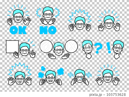 面部設置老人 面部設置老人 103753628