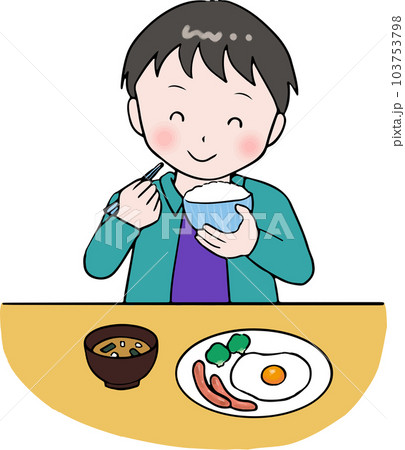 朝食中の男の子 朝食中の男の子 103753798