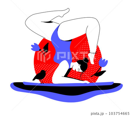 To do yoga - colorful flat design style illustration 103754665