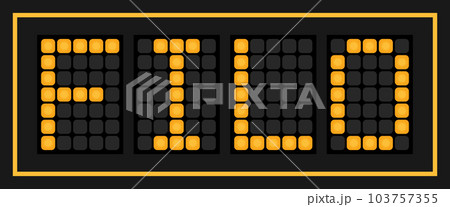 Orange color led banner in word FILO (abbreviation of first in last out) on black background 103757355