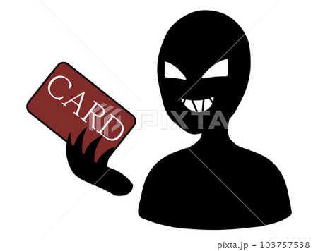 カードを持つ悪人イメージの素材 103757538