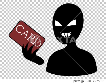 カードを持つ悪人イメージの素材 103757538