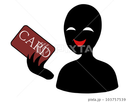 カードを持つ悪人イメージの素材 103757539