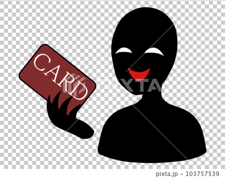 カードを持つ悪人イメージの素材 103757539