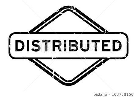 Grunge black distributed word rubber seal stamp on white background Grunge black distributed word rubber seal stamp on white background 103758150