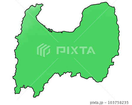 少しゆるい富山県地図 103758235