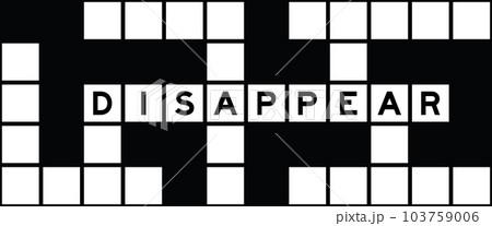 Alphabet letter in word disappear on crossword puzzle background Alphabet letter in word disappear on crossword puzzle background 103759006