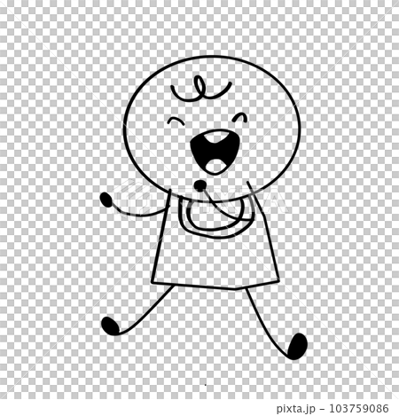 Vector illustration of a cute cartoon  103759086
