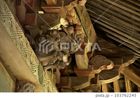 埼玉県深谷市東方の熊野大神社　本殿の聖獣 103762245