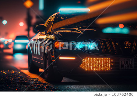 Police lights and Police car in New York. 103762400