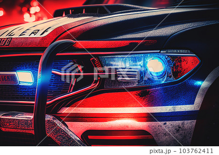 Police lights and Police car in New York. Police lights and Police car in New York. 103762411